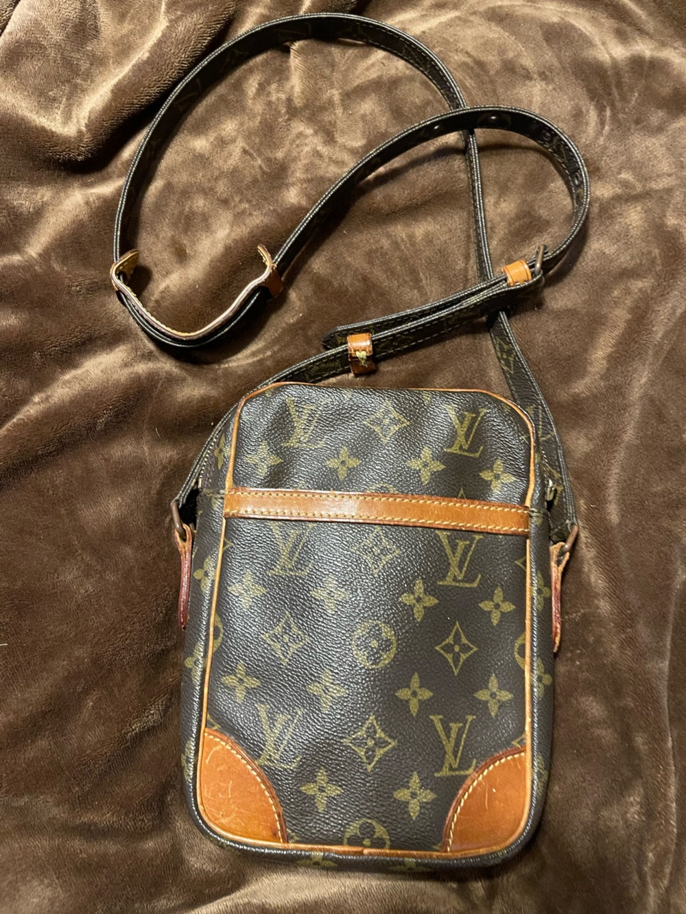 Louis Vuitton Monogram Canvas Messenger Bag in Brown and Tan